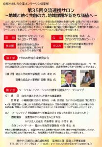 京都やましろ企業オンリーワン俱楽部　交流連携サロンのご案内