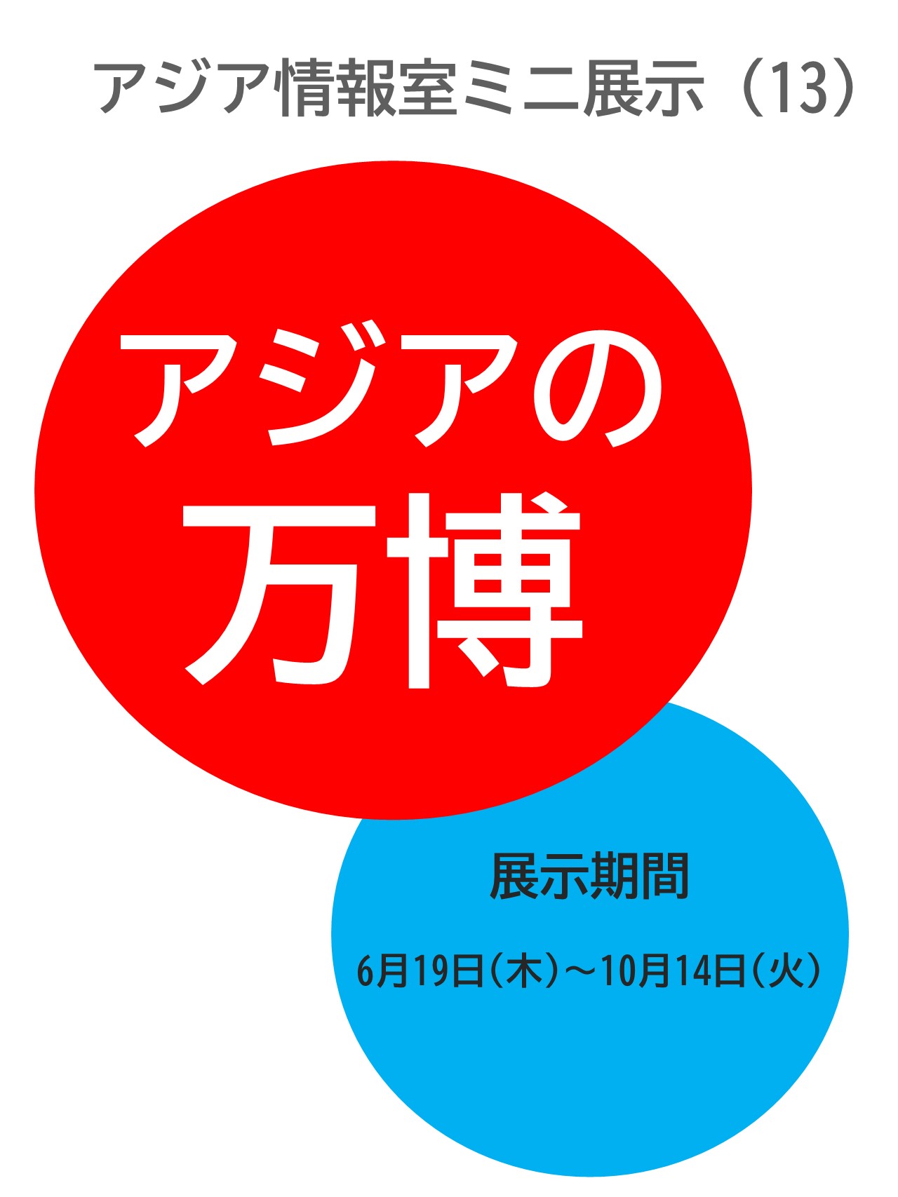 ミニ展示　アジアの万博　　ポスター