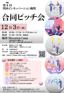 【12/3開催】第7回　関西インキュベーション機関合同ピッチ会